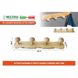 Attaccapanni 4 Posti Legno Chiaro Art.286 - BIGHOUSE IT características