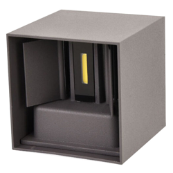 Alluminio parete esterna AC85-265V impermeabile Sfondo dimmerabile Wall Wall quadrato IP65 custodia impermeabile grigio bianco intero 12W lampada precio