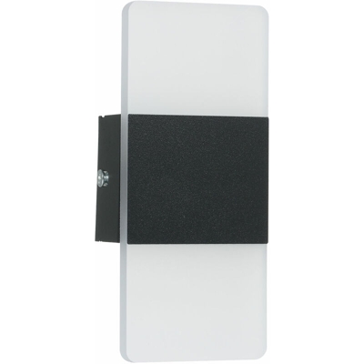 Parete AC85-265V LED si illumina bianco 6500K 14 * 6 scatola quadrata nera 3W - ASUPERMALL