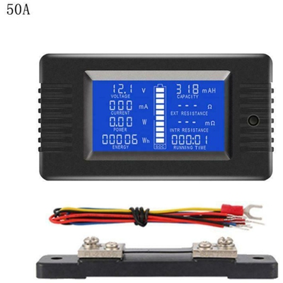Digital Display LCD Corrente Tensione Solar Po-wer Meter Multimetro voltmetro Batt-ery tester del monitor - ASUPERMALL