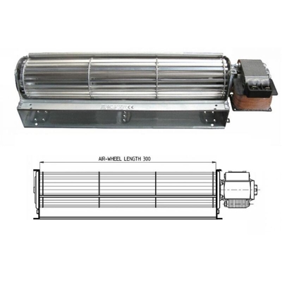 Ventola Tangenziale Motore Dx / Sx Per Forno Stufa Legna Pellet Cm 30 Sp 304 - EUROSTORE07