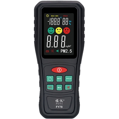 Rilevatore di temperatura e umidita PM2.5 Tester di qualita dell'aria Batteria al litio incorporata nera FY78 - ASUPERMALL
