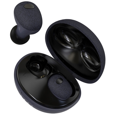 TWS-T2S Auricolare Bluetooth 5.0 stereo in-ear di riduzione del rumore mini true black misteriosa wireless - ASUPERMALL