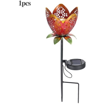 Luce solare da giardino, luce floreale, giallo, confezione da 1 - ASUPERMALL