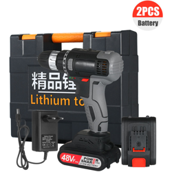 Trapano elettrico al litio per uso domestico senza spazzole a due velocita 42VF flat push 1C12, 2 batterie e 1 caricatore - ASUPERMALL en oferta