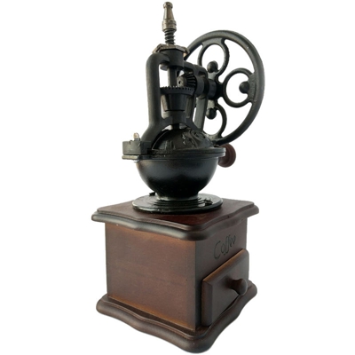 Manuale Coffee Grinder Antique Coffee Mill ghisa della manovella con le impostazioni Grind & Cattura cassetto - ASUPERMALL