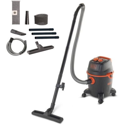 Black And Decker - Aspirapolvere, mod. 51683, 1200 W, con serbatoio da 20 litri e presa di corrente, funzione automatica On / Off - BLACK & DECKER