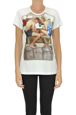 Embellished cotton t-shirt