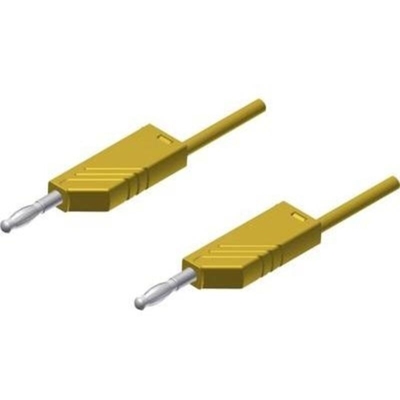 MLN 25/2,5 GE Cavo di misura [Spina a banana 4 mm - Spina a banana 4 mm] 25.00 cm Giallo - Sks Hirschmann