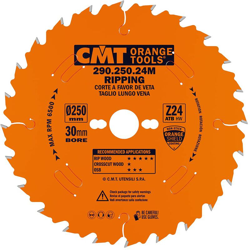 CMT 290.250.24M Lama Circolare per Taglio Lungo Vena per Macchine Portatili (Qualità Industriale), Metallo/Grigio características
