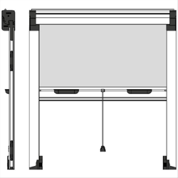 IRS - Zanzariera in alluminio 140x250 avorio ral 1013 verticale precio
