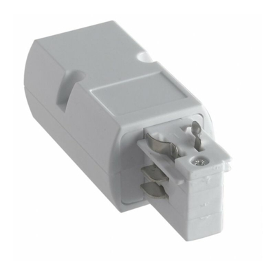 Innesto di colore bianco per binari guida pi cavo di terra - LED-TRACK-NEST - INTEC