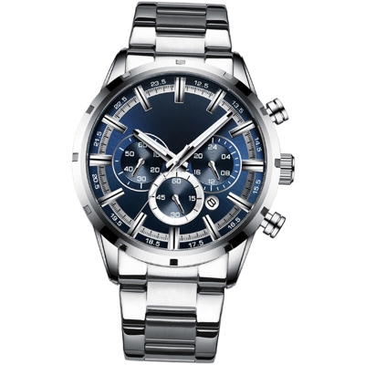 CURREN 8355M uomini della vigilanza del quarzo della fascia dell'acciaio inossidabile Moda multifunzione orologio da polso 3ATM luminoso display del