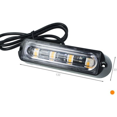 Lampada Luce Lampeggiante Led Strobo Arancione 12V 24V 4W Smd 3535 Segnalazione Emergenza Per Auto Trattore IP65 - CARALL