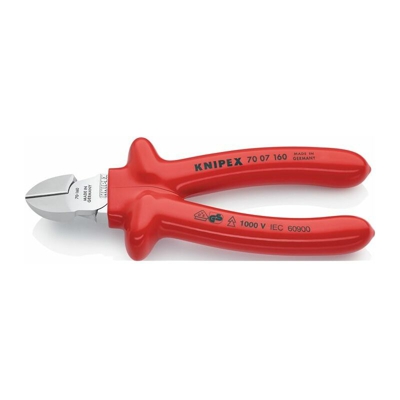 KNIPEX Frese laterali, cromate, testate VDE, isolate ad immersione 160 mm
