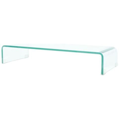 Mobile / rialzo Porta Tv In Vetro Trasparente 80x30x13 Cm