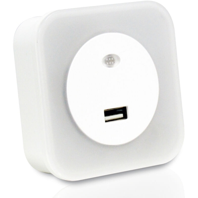 LUCE NOTTURNA CON PRESA USB 103601 - Avidsen