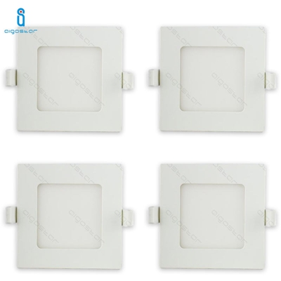 Pannello Led Faretto Da Incasso 6W 4000K Ultra Slim Bianco Quadrato 4 Pezzi - AIGOSTAR