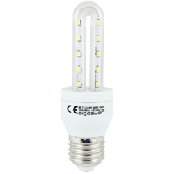 Lampadina Led Tubo T3 2U 4W Attacco E27 Luce Bianco Caldo 3000K No Fluorescente 2 Pezzi - AIGOSTAR en oferta