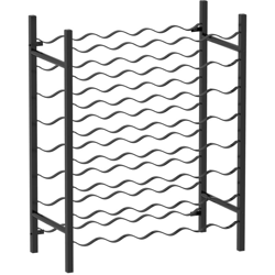 Portabottiglie per 48 Bottiglie di Vino Nero in Metallo - VIDAXL características