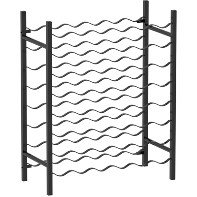 Portabottiglie per 48 Bottiglie di Vino Nero in Metallo - VIDAXL