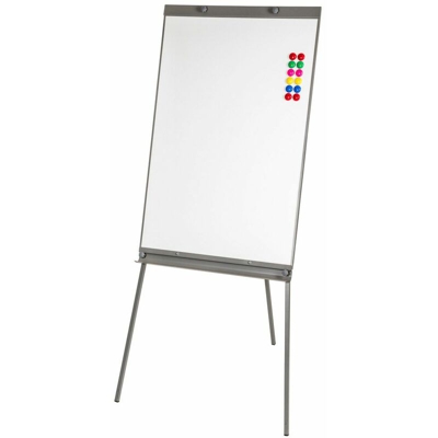 Lavagna a fogli mobili con pannello moderatore 65x95 cm + 12 magneti, colore bianco - lavagna fogli mobili, lavagna con fogli, lavagna a fogli