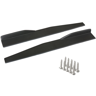2PCs universale Car Body Styling Lato Gonna Rocker Splitters Diffusore Winglet Ali paraurti Kit colori in fibra di carbonio - ASUPERMALL