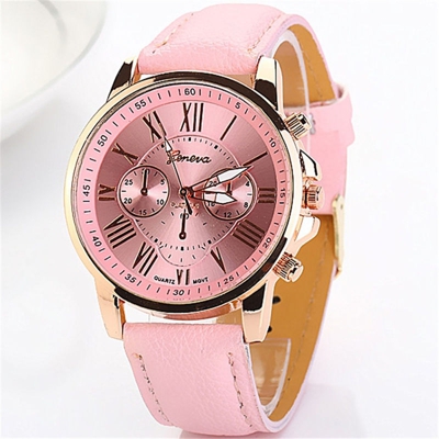 Casual di cuoio alla moda delle donne Orologi PU quarzo per signora signore Orologi da polso Elegance - ASUPERMALL