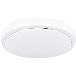 WIFI soffitto electrodeless illuminazione della lampada LED circolare soffitto camera soffitto telecomando 85V-265V argento - ASUPERMALL en oferta