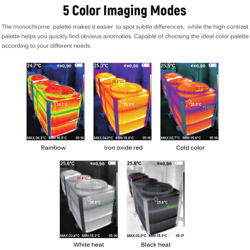 Termometro a infrarossi per l'imaging rilevatore di perdite di acqua calda sotterranea fornito con batteria WT3220 - ASUPERMALL características