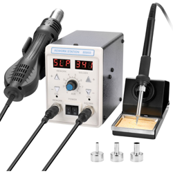 Hot Air Machine Saldatore Dual Display 2 in 1 multifunzionale della ripresa di saldatura Stazione di saldatura Set - ASUPERMALL precio