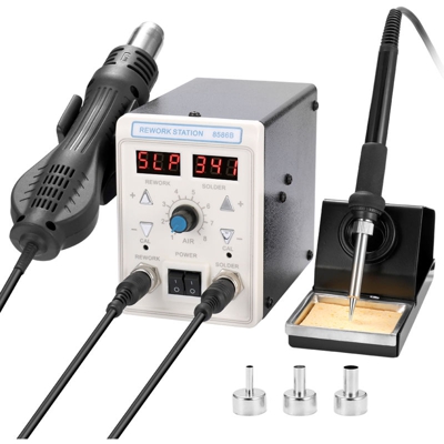 Hot Air Machine Saldatore Dual Display 2 in 1 multifunzionale della ripresa di saldatura Stazione di saldatura Set - ASUPERMALL