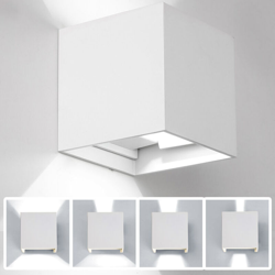 Alluminio parete esterna AC85-265V impermeabile Sfondo dimmerabili parete della parete quadrato IP65 impermeabile alloggiamento intera lampada 12W características