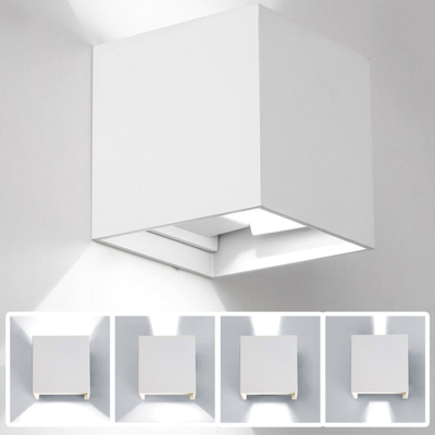 Alluminio parete esterna AC85-265V impermeabile Sfondo dimmerabili parete della parete quadrato IP65 impermeabile alloggiamento intera lampada 12W