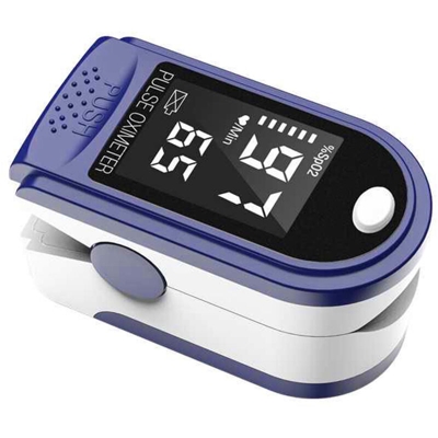 02T ossimetro clip di dito senza sezione blu della batteria LED - ASUPERMALL