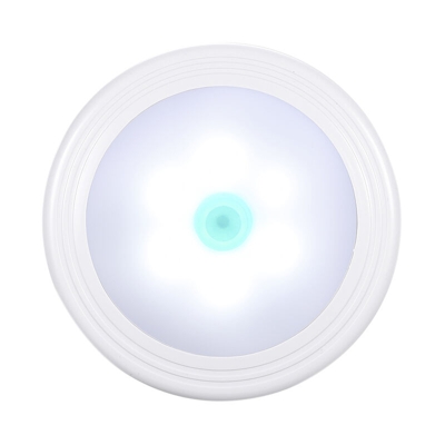 notte creativo casa luce esterna guardaroba semplice luce notturna circolare (senza nave batteria) sezione tasto bianco - ASUPERMALL