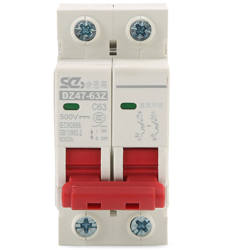 Portable Durable miniatura fotovoltaico Direct Current Circuit Breaker Interruttore di sovraccarico di perdita corto circuito Protector DZ47-63Z-2P características