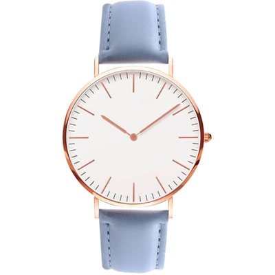 Moda Donna Uomo Semplice Ultra-sottile orologio minimalista casual in pelle cinturino da polso - ASUPERMALL