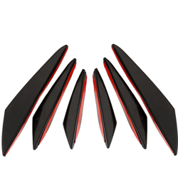 Kit Universale Carrozzeria paraurti anteriore Fin Splitter Spoiler Canard Valence pasta Tipo di manutenzione di riparazione Decoration - ASUPERMALL en oferta