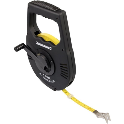 Silverline Tape Geared Periti, 100 m