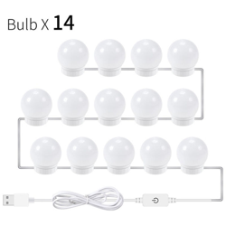 LED Vanity Specchio Luci Kit con 14 dimmerabile lampadine per la vanita di trucco set da tavola in spogliatoio apparecchio di illuminazione Strisce en oferta