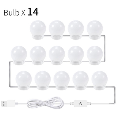 LED Vanity Specchio Luci Kit con 14 dimmerabile lampadine per la vanita di trucco set da tavola in spogliatoio apparecchio di illuminazione Strisce