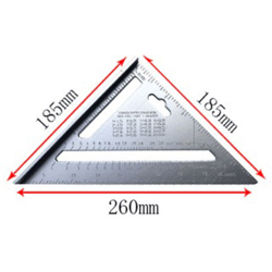 12 pollici triangolo lega d'argento righello metrico - ASUPERMALL precio