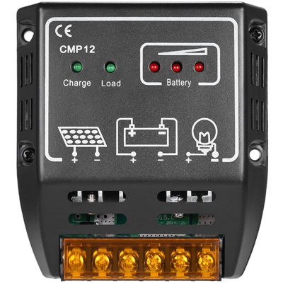 Regolatore solare, 12V / 24V, CMP12-10A - ASUPERMALL