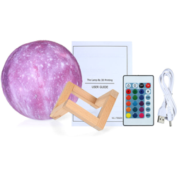 Luce lunare viola, ricarica USB, telecomando senza fili, 12 cm - ASUPERMALL precio