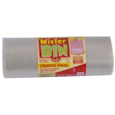 Mister Bin - SACCO IMMONDIZIA NEUTRO 70x110 Pz.20 MR.BIN