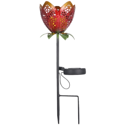 Luce floreale, luce solare per giardino, luce decorativa per atmosfera, 2 pezzi, giallo - ASUPERMALL