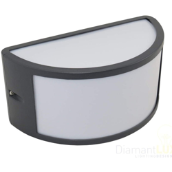 APPLIQUE DA ESTERNO MEZZALUNA ALLUMINIO IP44 ATTACCO E27 LAMPADA DA PARETE MURO -Grigio - GREENLIGHT en oferta