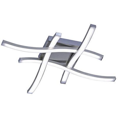 ITALIA PLAFONIERA ROUTE LED DA SOFFITTO LUCE CALDA 3000K COLORE NICHEL OPACO R62474107 - Trio Lighting