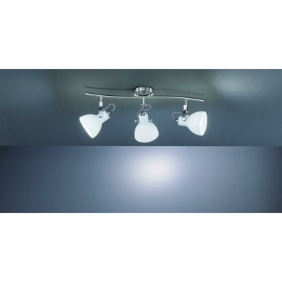 Trio Lighting Italia Faretto Ginelli 3 Spots Attacco Piccolo E14 28W In Metallo E Vetro Colore Cromo E Bianco Opaco 801500307